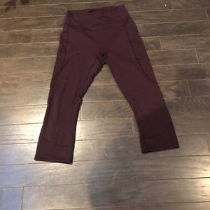Lululemon all the right places crop black cherry 6